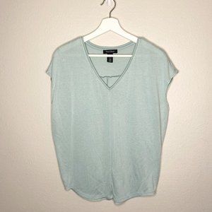 WHBM V-Neck Blouse, size XS, mint green